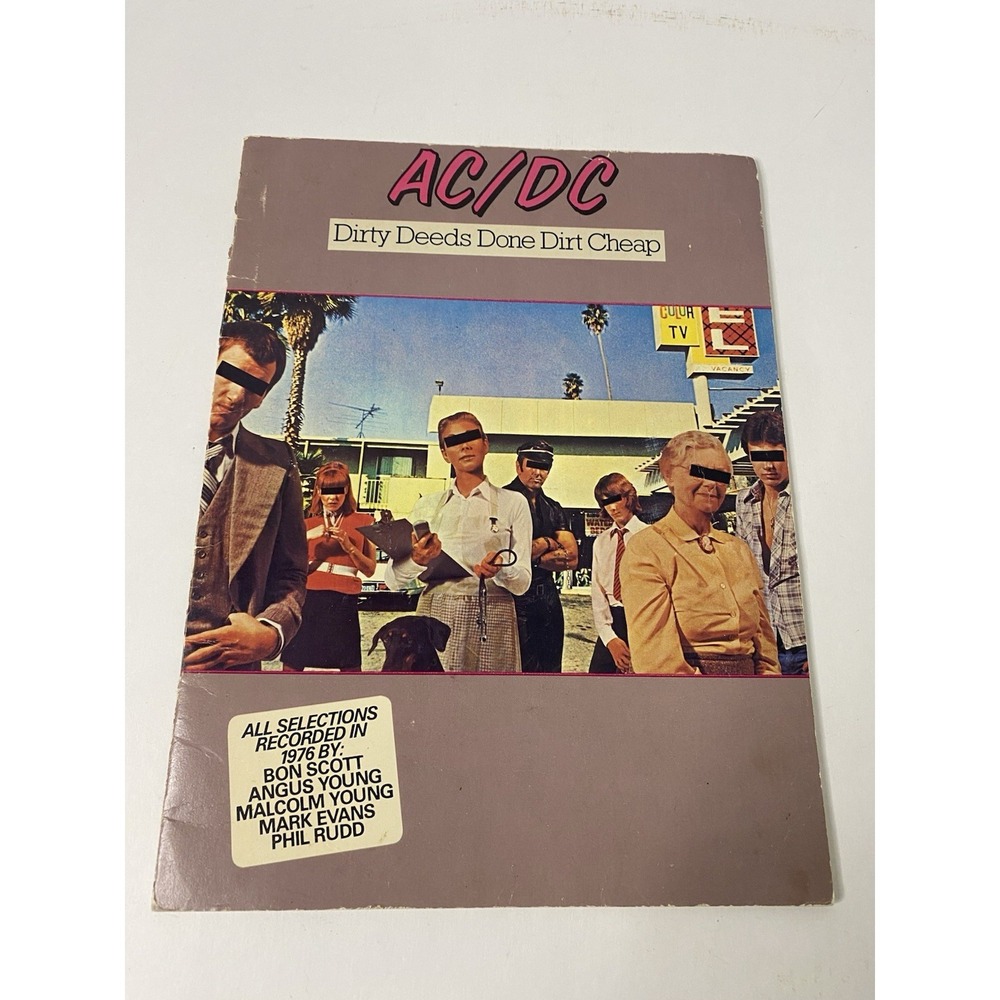 AC/DC, Dirty Deeds Done Dirt Cheap Songbook Sheet‎ Music 1981